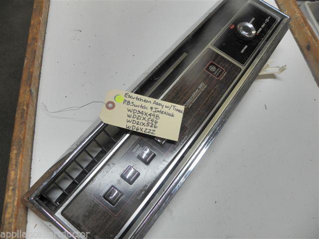 GE DISHWASHER WD34X498 WD21X546 WD21X526 WD6X222 COMPLETE ESCUTCHEON *SEE NOTE GE DISHWASHER WD34X498 WD21X546 WD21X526 WD6X222 COMPLETE ESCUTCHEON *SEE NOTE